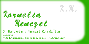 kornelia menczel business card